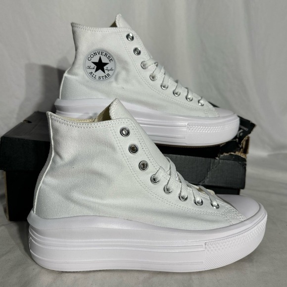 Converse Shoes - Converse CTAS MOVE Hi High Top Shoes Triple White‎ New Woman's 10